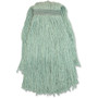 Genuine Joe Blended Yarn Mophead - #20 - Stain Resistant, Durable, Narrow Headband, Cut Ends - Yarn - Green Product Image 