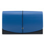 Smead Handy File with Pockets, 21 Sections, Elastic Cord Closure, 1/2-Cut Tabs, Check Size, Black/Blue View Product Image