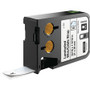Dymo XTL Laminated Wire/Cable Wrap - x 53/64" Width x 1 17/32" Length - Rectangle - Thermal Transfer - Black on White - Vinyl Product Image 