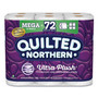 Quilted Northern Ultra Plush Bathroom Tissue, Mega Rolls, Septic Safe, 3-Ply, White, 284 Sheets/Roll, 18 Rolls/Carton View Product Image
