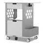 Safco Mobile Storage Cart, Metal, 2 Shelves, 2 Drawers, 1 Bin, 150 lb Capacity, 28" x 20" x 33.5", White (SAF5202WH) View Product Image