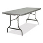 Iceberg IndestrucTable Commercial Folding Table, Rectangular, 72" x 30" x 29", Charcoal Top, Charcoal Base/Legs (ICE65527) View Product Image