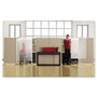 Quartet Workstation Privacy Screen, 36w x 48d, Translucent Clear/Silver View Product Image