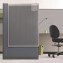Quartet Workstation Privacy Screen, 36w x 48d, Translucent Clear/Silver View Product Image