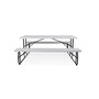 Iceberg IndestrucTable Classic Folding Picnic Table, Rectangular, 71" x 63" x 18" to 29", White View Product Image