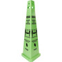 Impact TriVu Social Distancing 3 Sided Safety Cone - Print/Message "Caution Maintain Social Distancing" - 40" Height x 14.8" Depth - Cone Shape - Three-sided, UV Protected - Plastic - (IMP9140SM) Product Image 