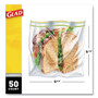 Glad Sandwich Zipper Bags, 6.63" x 8", Clear, 600/Carton (CLO57263) View Product Image
