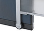 Quartet Premium Workstation Privacy Screen, 38w x 64d, Translucent Clear/Silver View Product Image