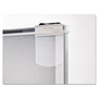 Quartet Premium Workstation Privacy Screen, 38w x 64d, Translucent Clear/Silver View Product Image