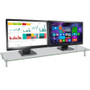 Kantek Extra Wide Glass Monitor Riser, 39.4" x 10.2" x 3.25", Clear, Supports 60 lbs (KTKMS380) View Product Image