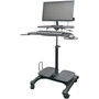 Kantek Mobile Height Adjustable Computer Workstation w/ LCD Mount (KTKSTS240) View Product Image