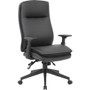 Lorell Soft High-back Executive Office Chair - Black Seat Color - Vinyl Seat Material - Black Back Color - Vinyl Back Material - Black Frame Color Product Image 