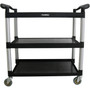 Lorell Utility Cart, Plastic, 300 lb Cap, 42"x20"x38", Black (LLR03610) View Product Image