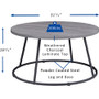 Lorell Coffee Table, Round, Steel Base, 31-1/2"x16-3/4", WCharcoal (LLR16260) View Product Image