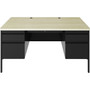 Lorell Desk, Double-Pedestal, 60"x30"x29-1/2", Maple/Black (LLR03155) View Product Image