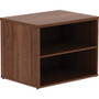 Lorell Relevance Series Storage Cabinet Credenza w/No Doors - 23.1" Height x 29.5" Width x 22" Depth - Finish: Walnut Laminate Product Image 