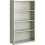 Lorell Fortress Series Bookcase - 34.5" Width x 13" Depth x 60" Height - 4 x Shelf(ves) - Light Gray - Powder Coated - Steel Product Image 