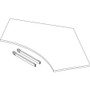 Lorell Relevance Series 120 Curve Panel Top (LLR16248) View Product Image