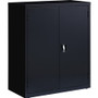 Lorell Fortress Series Storage Cabinet - 36" Width x 18" Depth x 42" Height - 3 x Shelf(ves) - Recessed Locking Handle, Hinged Door, Durable - Black - Powder Coated Product Image 