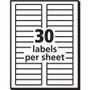Avery Clear Permanent File Folder Labels with Sure Feed Technology, 0.66 x 3.44, Clear, 30/Sheet, 15 Sheets/Pack View Product Image