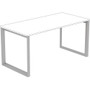 Lorell Relevance Series Desk-height Side Leg Frame - 29.1" Height x 28.5" Width - Finish: Silver Product Image 