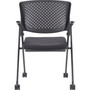 Lorell Nesting Chairs w/Arms, 24-3/8"x22-7/8"x35-3/8", 2/CT, BK (LLR41847) View Product Image