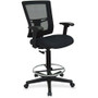 Lorell Mesh Back Drafting Stool - Black Seat Color - Black Back Color - 5-star Base - Black Product Image 