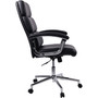 Lorell Hi-Back Chair, Leather/Black (LLR20018) Product Image