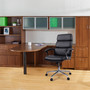 Lorell Hi-Back Chair, Leather/Black (LLR20018) View Product Image