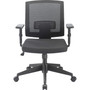 SOHO Mid-back Task Chair - Black Fabric Seat - Black Back - Mid Back - 5-star Base - Armrest - 1 Each (LLR41842) View Product Image