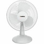 Lorell 12" Oscillating Desk Fan - 12" Fan Diameter - 3 Speed - Quiet, Oscillating - 19.5" Height x 13.9" Width x 11.5" Depth Product Image 