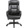 Lorell High-back Executive Chair - Black Seat Color - Bonded Leather Seat Material - Black Back Color - Bonded Leather Back Material - High Back Product Image 