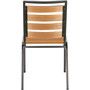 Lorell Chair, Outdoor, 18-1/2"Wx23-1/2"Lx35-1/2"H, 4/CT, TK/BK (LLR42685) View Product Image