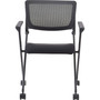 Lorell Nesting Chairs w/Arms, 24-3/8"x22-7/8"x35-3/8", 2/CT, BK (LLR41845) View Product Image