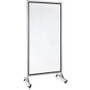 Lorell Double-sided Dry-Erase Easel/Room Divider - 37.5" (3.1 ft) Width x 82.5" (6.9 ft) Height - White Steel Surface - Black Aluminum Frame - Rectangle - Magnetic Product Image 
