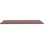 Lorell Quadro Sit/Stand Straight Edge Mahogany Tabletop (LLR59607) View Product Image