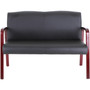 Lorell Wood & Leather Love Seat (LLR40211) View Product Image