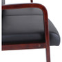 Lorell Wood & Leather Love Seat (LLR40211) View Product Image