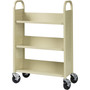 Lorell Book Cart, Single-sided, 3-shelf,30-3/4"x13"x46-1/4", Putty (LLR49204) View Product Image