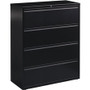 Lorell Fortress Series Lateral File - 42" Width x 18.6" Depth x 52.5" Height - 4 x Drawer(s) for File - Letter, Legal, A4 - Lateral - Interlocking, Leveling Glide, Label Holder, Ball-bearing Suspension Product Image 