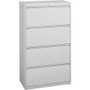 Lorell Fortress Series Lateral File - 36" Width x 18.6" Depth x 52.5" Height - 4 x Drawer(s) for File - Legal, Letter, A4 - Lateral - Rust Proof, Leveling Glide, Interlocking, Ball-bearing Suspension, Label Holder - (LLR60445) Product Image 