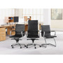 Lorell Modern Mid Back Chair, 25"x24-3/4"x37-39-3/4", Black (LLR59538) View Product Image