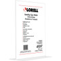 Lorell T-base Standing Sign Holders - Support 8.50" x 11" Media - Acrylic - Clear Product Image 