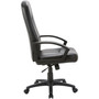 Lorell Executive High-Back Chair,26"x29-1/2"x49-13/16",Black Lthr. (LLR60120) View Product Image