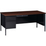 Lorell Fortress Series Left-Pedestal Desk - Rectangle Top - 66" Table Top Width x 30" Table Top Depth x 1.12" Table Top Thickness - 29.50" Height - Office, File - Assembly Required - (LLR60918) Product Image 