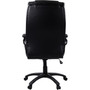 Lorell Leather Hi-Back Chair, 27"x32"x44-1/2", BK (LLR59535) View Product Image