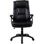 Lorell Leather Hi-Back Chair, 27"x32"x44-1/2", BK (LLR59535) View Product Image