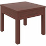 Lorell Occasional Corner Table - Square Top - Square Leg Base - 24" Table Top Length x 24" Table Top Width x 1" Table Top Thickness - 20" Height x 23.88" Width x 23.88" Depth - Office Product Image 