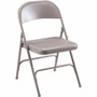 Lorell Folding Chairs - Beige Seat Color - Steel Seat Material - Beige Frame Color - Steel Frame Material Product Image 