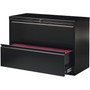 Lorell Lateral File, 2-Drawer, 42"x18-5/8"x28", Black (LLR60554) View Product Image